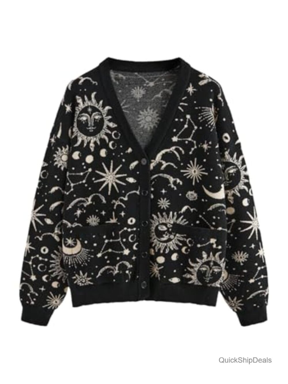 Boho Paisley Button Down Cardigan Loose Fit Long Sleeve Fall Sweater